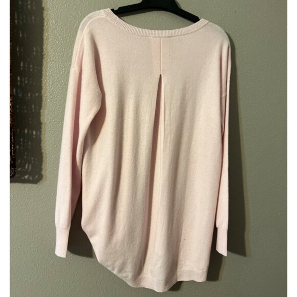 AMICI Pure Cashmere Light Pink Sweater Knotted Side S Small Balletcore NEW - Picture 4 of 6